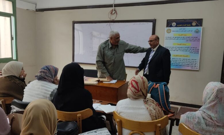 عميد كلية القرآن الكريم للقراءات وعلومها بطنطا جامعة الازهر جامعة الأزهر في جولة متابعة لمحاضرات الدراسات العليا قطاع اللغة العربية بأروقة كلية القرآن الكريم للقراءات وعلومها