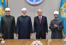 رئيس كازاخستان يستقبل وكيل الأزهر والوفد الأزهري المشارك في مؤتمر زعماء الأديان العالمية والتقليديَّة
